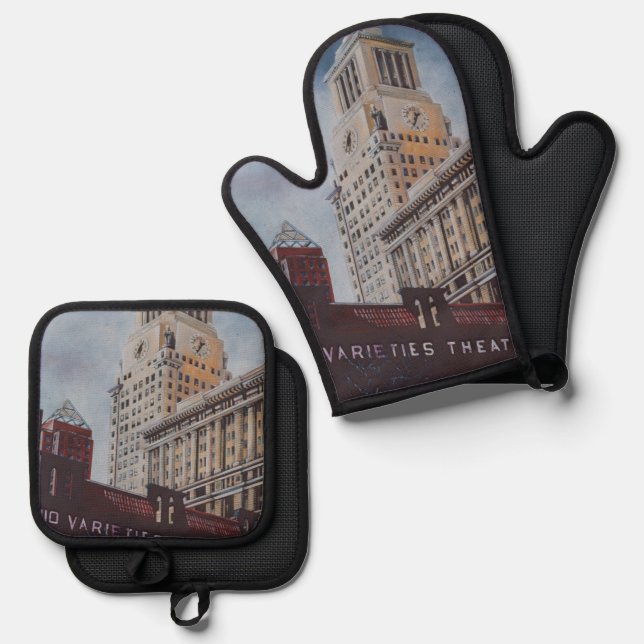 Con Edison's Brief Encounter with St Mark's Oven Mitt & Pot Holder Set (Front/Back)