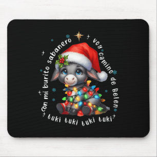 Con Mi Burrito Sabanero Mexican Tuki Tuki Donkey L Mouse Pad
