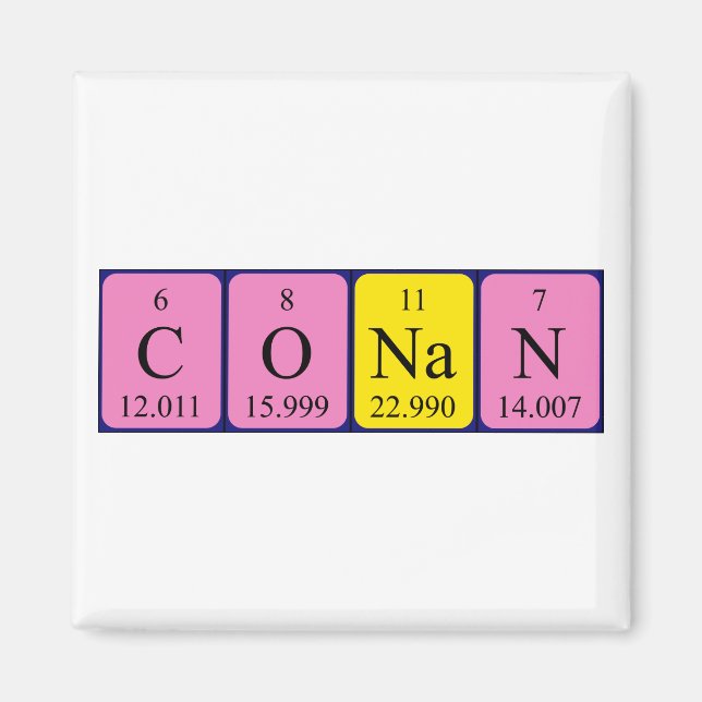 Conan periodic table name magnet (Front)