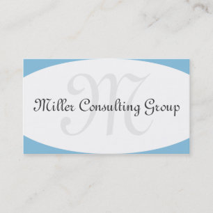 Concave Monogramme Cartes de visite Bleus