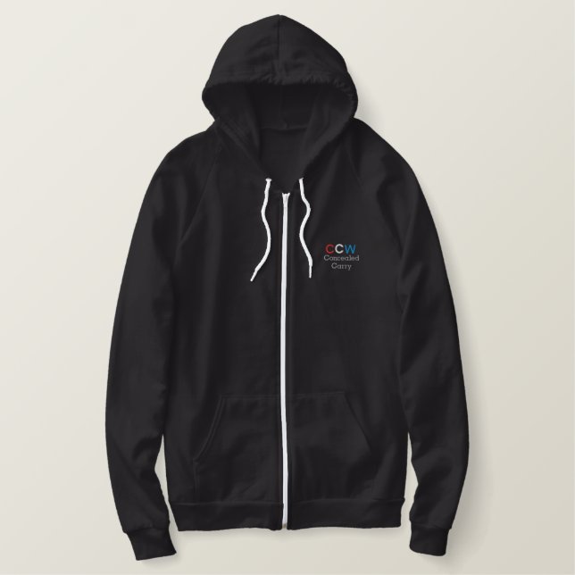 Concealed Carry Embroidered Hoodie (Design Front)