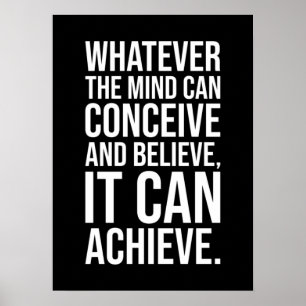 Conceive, Believe, Achieve - Success Motivational Poster