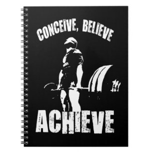 Conceive, Believe, Achieve - Workout Motivational Notebook