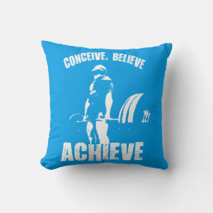 Conceive, Believe, Achieve - Workout Motivational Throw Pillow