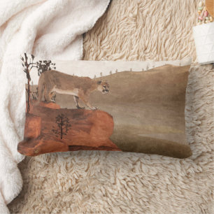 Concentration - Cougar Lumbar Pillow