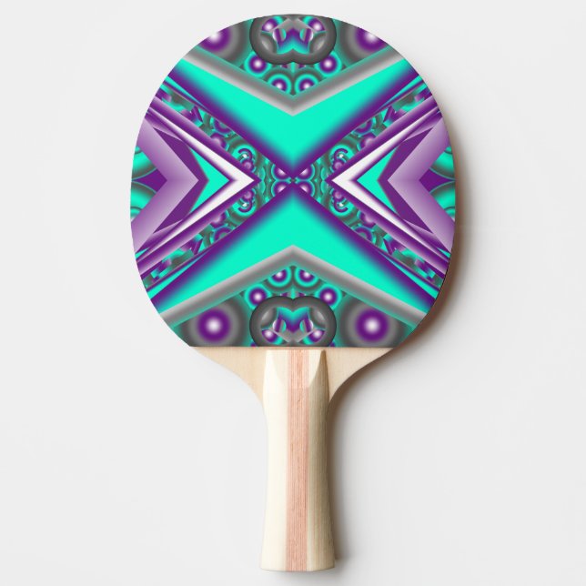 Concentric Circled To The Point Abstract Ping Pong Paddle (Front)