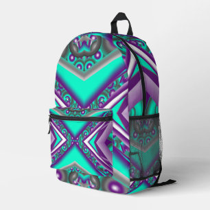Concentric Circled To The Point Abstract Printed Backpack