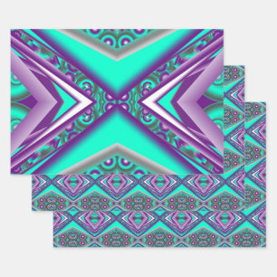 Concentric Circled To The Point Abstract Wrapping Paper Sheet