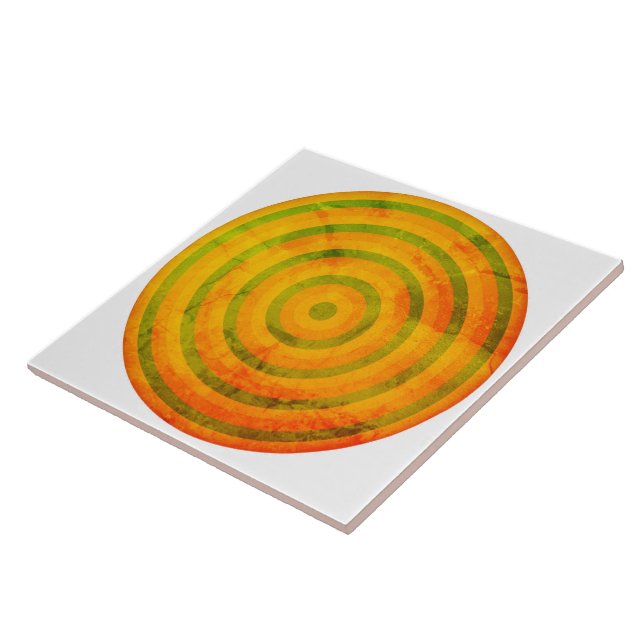 Concentric Circles Ceramic Tile (Side)