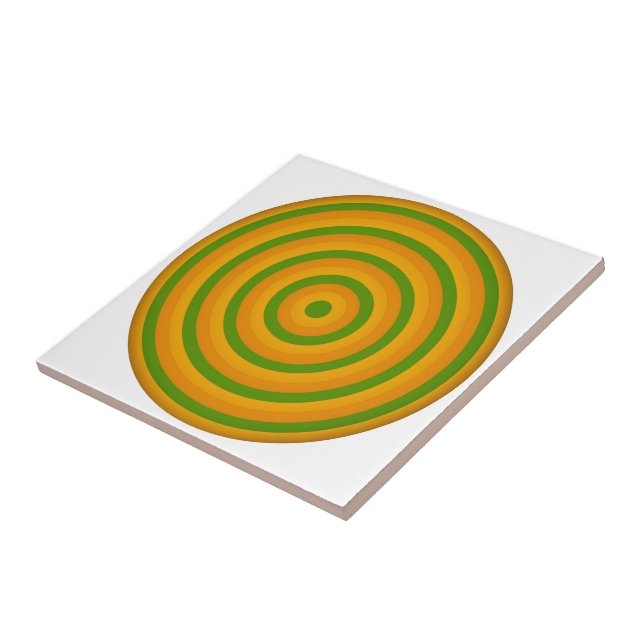 Concentric Circles Ceramic Tile (Side)