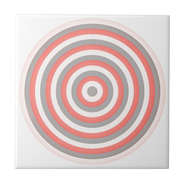 Concentric Circles Ceramic Tile (Front)