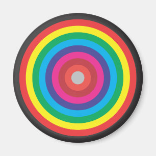 concentric circles coloured target magnet