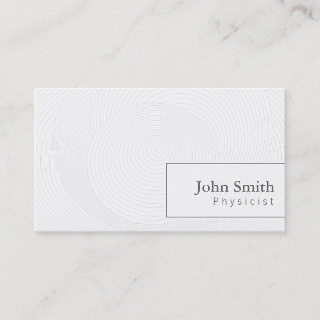 Concentric Circles Physicist Business Card (Front)