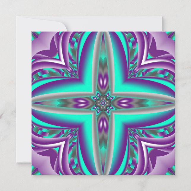 Concentric Circles Pulled To The Point Abstract Card (Front)