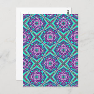 Concentric Circles Pulled To The Point Abstract Postcard