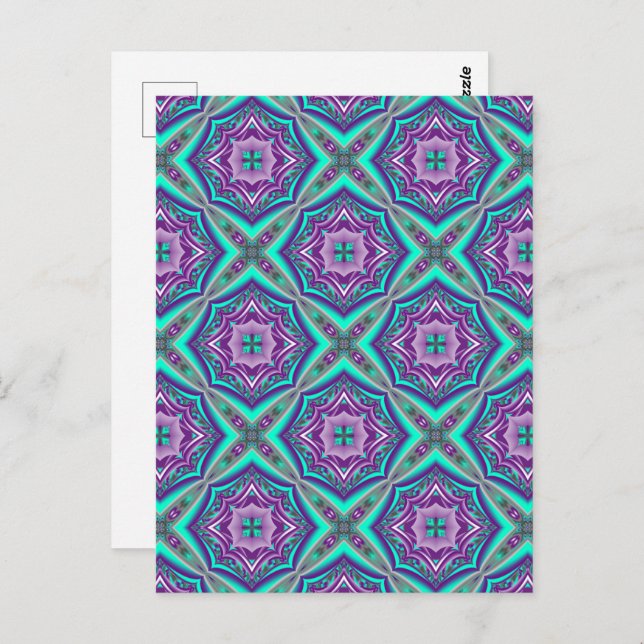 Concentric Circles Pulled To The Point Abstract Postcard (Front/Back)