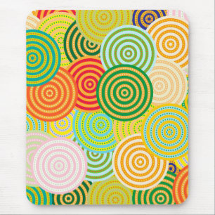 Concentric Circles Scarf Mouse Pad
