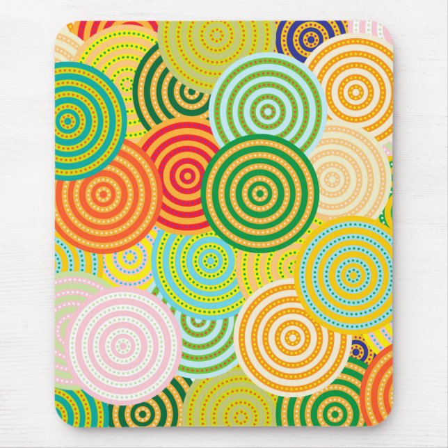 Concentric Circles Scarf Mouse Pad (Front)