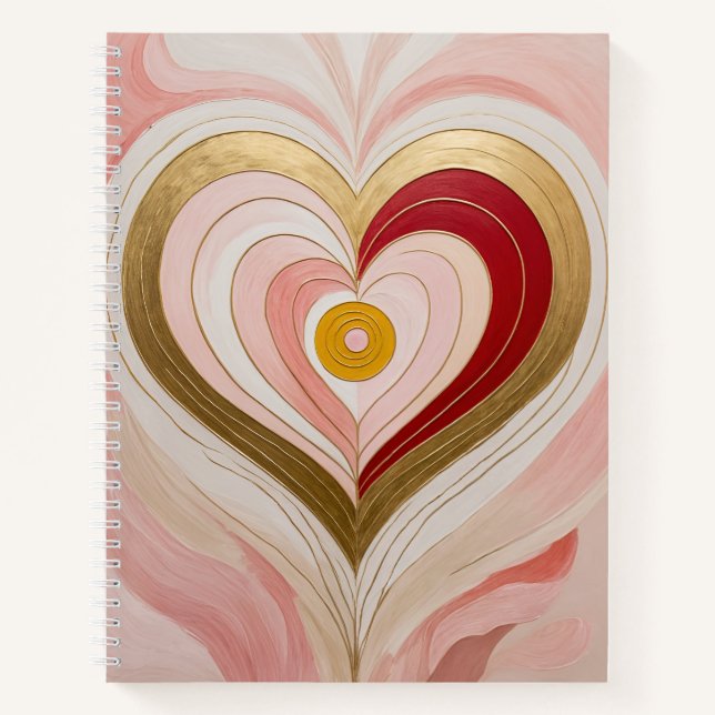 Concentric Heart Blossom Notebook (Front)