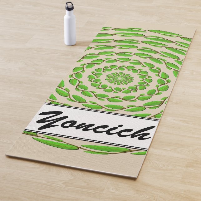 Concentric Leaf Rings by Kenneth Yoncich Yoga Mat (In Situ)