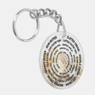 Concentric Mince Pie Ingredients with Toppings Keychain