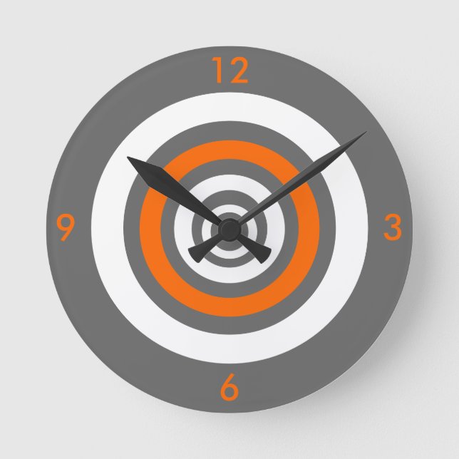 Concentric - orange round clock (Front)