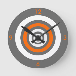 Concentric - orange round clock