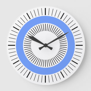 Concentric Rays - Baby Blue Large Clock