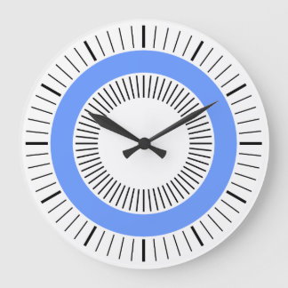 Concentric Rays - Baby Blue Large Clock