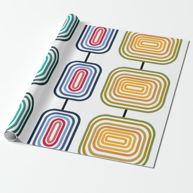 Concentric Rectangles  Wrapping Paper (Unrolled)