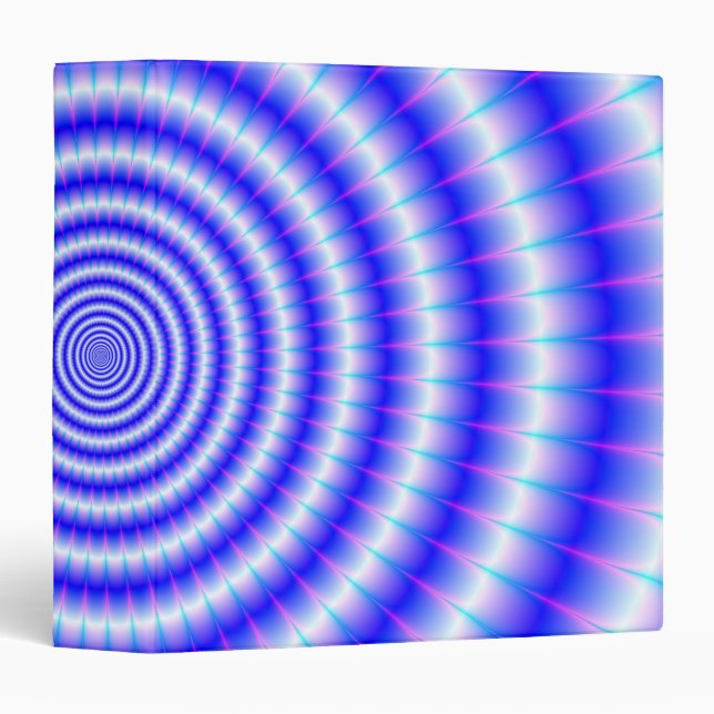 Concentric Rings in Blue and White Binder (Front/Spine)