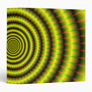 Concentric Rings in Yellow Green and Orange Binder
