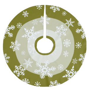 Concentric Snowdrift Brushed Polyester Tree Skirt