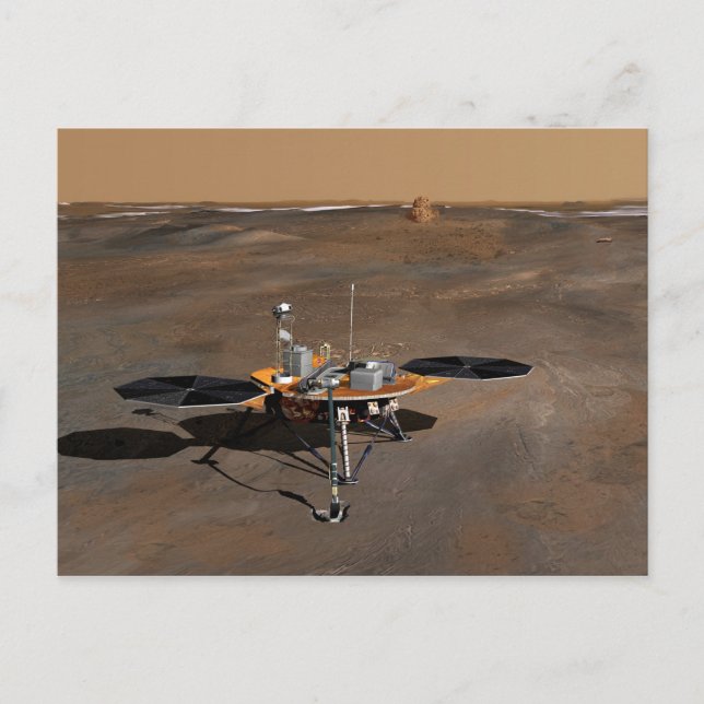 Concept Art of Phoenix Mars Lander Postcard (Front)