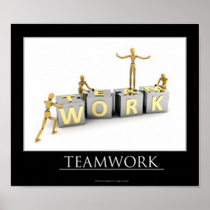 Concept de travail d'équipe - affiche