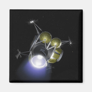 Concept of a crew blasting off magnet
