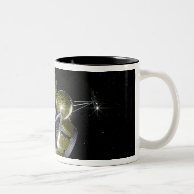 Concept of a crew blasting off Two-Tone coffee mug (Right)