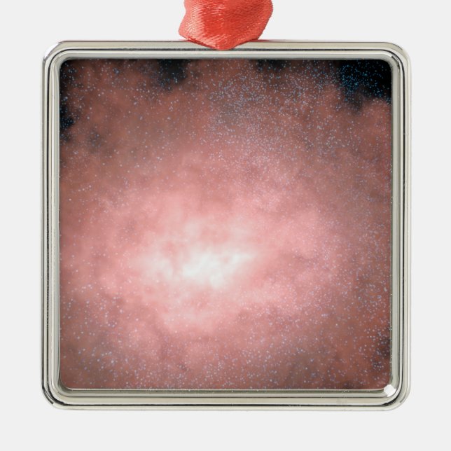 Concept of what a dusty and bright galaxy metal ornament (Front)