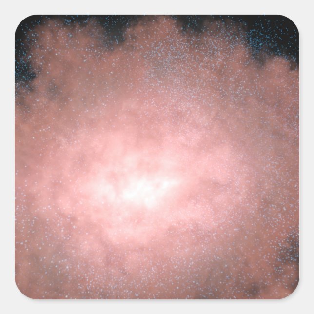 Concept of what a dusty and bright galaxy square sticker (Front)