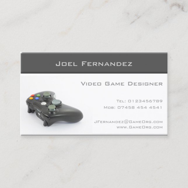 Concepteur de jeux vidéo - Carte de visite (Devant)
