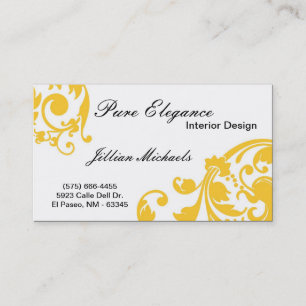 Concepteur intérieur Damask Filigree Carte de visi