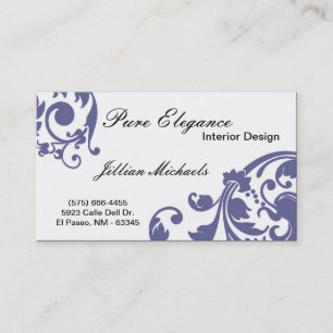 Concepteur intérieur Damask Filigree Carte de visi