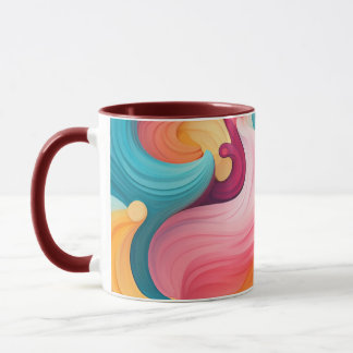 Conception abstraite colorée Café Mug