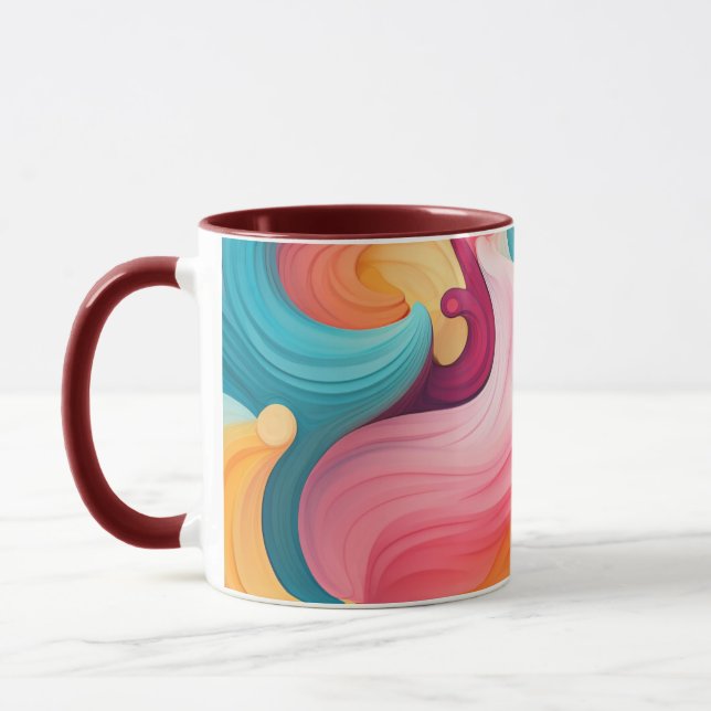 Conception abstraite colorée Café Mug (Gauche)