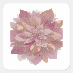Conception autocollant FLEUR DE PUISSANCE Argent p