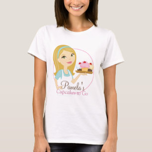 Conception blonde 1 de T-shirt du petit gâteau D12