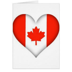 conception canadienne de coeur de drapeau