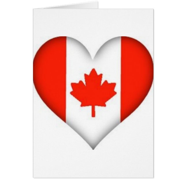 conception canadienne de coeur de drapeau (Devant)