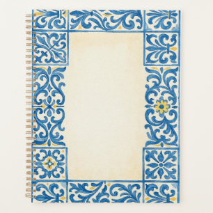 Conception d'aquarelle fixe portugaise Azulejo