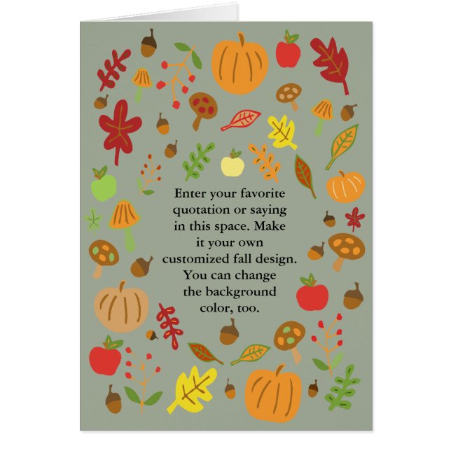 Conception d'automne personnalisable (Devant)